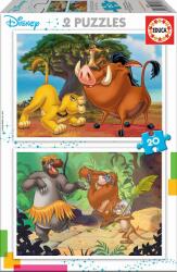 Educa Puzzle Educa din 2 x 20 de piese - Disney Animals (EDU18103) Puzzle