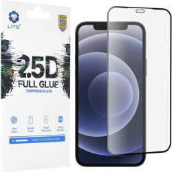 LITO Folie pentru iPhone 12 / 12 Pro - Lito 2.5D FullGlue Glass - Black (KF231811) - pcone