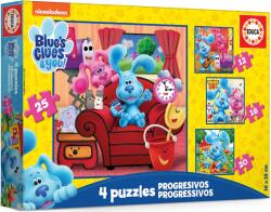Educa Puzzle Educa 4 în 1 - Enigmele lui Blue (EDU19398) Puzzle
