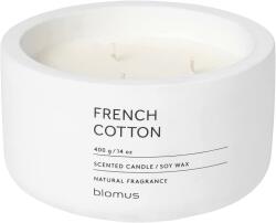 Blomus (Германия) Ароматна свещ BLOMUS FRAGA аромат French Cotton - Ø13 х 6.5 см - цвят бял (BLOMUS 65954)