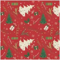 Cardex Csomagolópapír piros karácsonyi mintával 200x70cm (896153/759103) - innotechshop