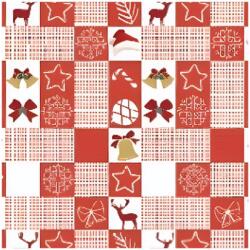 Cardex Csomagolópapír piros-fehér karácsonyi mintával 200x70cm (896153/759104) - innotechshop