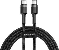 Baseus Cafule kábel PD 2.0 QC 3.0 60 W USB-C - USB-C PD, 1m, fekete, szürke (BAS285200)