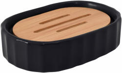 BISK Erga Kido, álló kerámia szappantartó, fekete-barna, ERG-08411 (ERG-08411)
