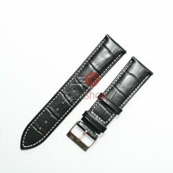  Curea Piero Magli neagră, cusătură albă, model aligator 14mm - 08599901