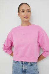Roxy pamut melegítőfelső rózsaszín, női, sima - rózsaszín XL