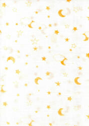 Mintás textil pelenka 1db-os - csillagok sárga - babyshopkaposvar