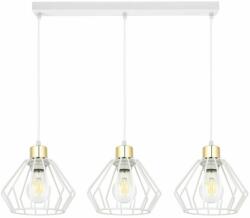 LEDLUX LX-1346 függesztett mennyezeti lámpa, 3xE27, fehér-arany (3862)