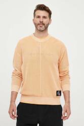 Calvin Klein pamut pulóver könnyű, narancssárga - narancssárga XL