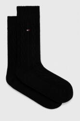 Tommy Hilfiger zokni gyapjúkeverékből fekete - fekete 43/46