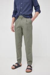 Pepe Jeans nadrág vászonkeverékből Arrow zöld, egyenes - zöld 32/32
