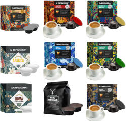 La Capsuleria Kit degustare cafea, 106 de capsule compatibile Lavazza a Modo Mio, La Capsuleria (KIT106)