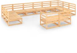 vidaXL Set mobilier de grădină, 12 piese, lemn masiv de pin (3076219)