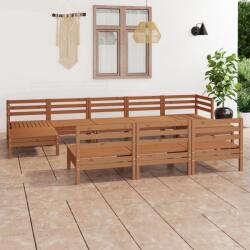 vidaXL Set mobilier de grădină, 10 piese, maro miere, lemn masiv de pin (3083367)