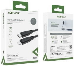 ACEFAST C3-01, USB-C do Lightning, 30W, 1.2m Negru (26557) - vexio