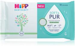HiPP Soft & Pur nedves tisztító törlőkendők gyermekeknek születéstől kezdődően 10 db