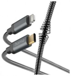 Hama Cablu Date/Incarcare Hama Metal USB-C- Lightning 1, 5m Gri (201552)
