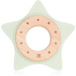 Kikkaboo Silicone and Wood Teether Star jucărie pentru dentiție Mint 1 buc