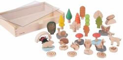 TickiT Set de 37 figurine din lemn pentru activitati educative Padurea (TIK73552) - babyneeds