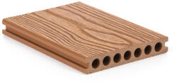 G21 kültéri burkolólap 2, 5 x 14, 8 x 400 cm, Light Wood kerek lyukakkal, WPC (TPRLGHW400K) - websale