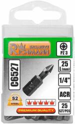 RICHMANN 25 bites készlet, PZ3, 1/4, PZ3x25 mm, Mercaton® (MCTART-C6527)