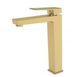 Inter Ceramic Стоящ смесител за умивалник ICF 1418191BRUSH GOLD, месинг, злато, 27.8x20.6х4.8см (1418191BRUSH GOLD)