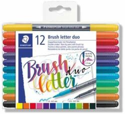 STAEDTLER Brush Letter Duo Set de stilouri cu pensulă cu două capete 12 bucăți (3004 TB12)