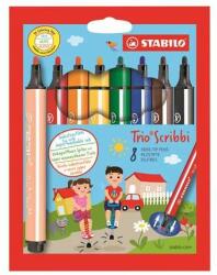 STABILO Trio Scribbi set de stilouri cu vârf de primăvară cu vârf de pâslă 8pcs (368/8-03/ 368/8-01)