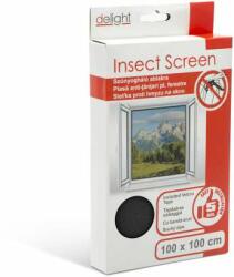 Delight Plasă de țânțari pentru fereastră - 100 x 100 cm (11600BK)