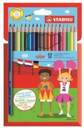 STABILO Set de creioane colorate, hexagonal, STABILO "Color", 18 culori diferite (1918/77-11)