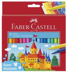 Faber-Castell Set de pixuri cu vârf de fetru, FABER-CASTELL, 36 de culori diferite Castle (554203)