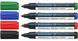 Schneider Set de markere pentru tablă și flipchart, 2-3 mm, conic, SCHNEIDER Maxx 290, 4 culori diferite (129094)
