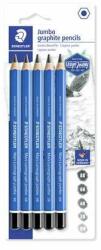 Jumbo STAEDTLER "Design Journey Lumograph" set de 5 creioane de grafit jumbo hexagonale de duritate diferită (100J-S BK5)