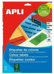 APLI Etichetă APLI 210x297 mm, galbenă 20 bucăți (LCA1599) (01599)