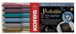 Kores Set de pensule KORES Brush Nibs "Metallic Style", 6 culori metalice (21461)