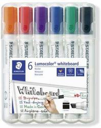 STAEDTLER Set de markere pentru tablă, 2-5 mm, tăiate, STAEDTLER Lumocolor 351 B, 6 culori diferite (351 B WP6)