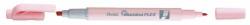 Pentel Highlighter cu vârf dublu 1/3, 5mm, tăiat și conic, Pentel roz pastel (SLW11P-PE)