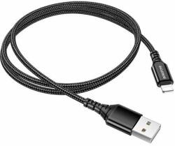 BOROFONE Cablu Date si Incarcare USB la tip Lightning Borofone BX54 Ultra bright, 1 m, 2.4A, Negru (BX54LightningB) (BX54LIGHTNINGB)