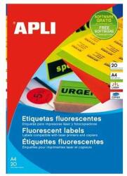 APLI Etichetă APLI 64x33, 9 mm, colțuri rotunjite, verde neon 480 bucăți (LCA2873) (02873)