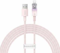 Baseus Cablu de încărcare rapidă Baseus USB-A la Lightning Explorer Series 2m, 2, 4A (roz) (CATS010104)