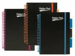 Pukka Pad PAD "Neon black project book" A5 100 pagini caiet cu spirală și riglă (7665-PPN)