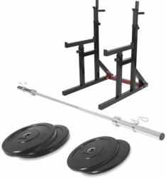Gorilla Sports Guggoló állvány kiegészítőkkel fekete 50 mm (100913-00049-0075) - kokiskashop