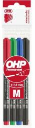ICO OHP M 4buc culori mixte 1-1, 5mm marker permanent (9580040000)
