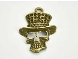  Medalion - Craniu și oase încrucișate 5 buc/cs (8076)