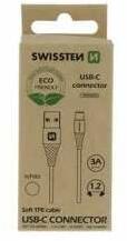 SWISSTEN - Cablu de date și încărcare USB/USB-C, 1, 2 m, alb (71503301ECO)