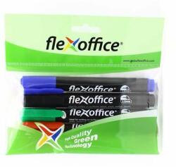 FlexOffice Marker cu alcool, 1, 5 mm, conic, FLEXOFFICE "PM03", 4 culori diferite (FO-PM03SET)