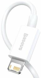 Apple Cablu de date și încărcare Baseus Superior, USB / Lightning, 2, 4A, 1, 5 m, alb (CALYS-B02)