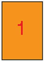 APLI Etichetă, 210x297 mm, color, APLI, portocaliu neon, 100 de etichete per pachet (11748)
