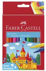 Faber-Castell Set de pixuri cu vârf de fetru, FABER-CASTELL, 12 culori diferite Castle (554201)