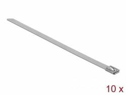 Delock Legături de cablu din oțel inoxidabil 400 x 7, 9 mm (H x L), 10 bucăți (18773) (18773)